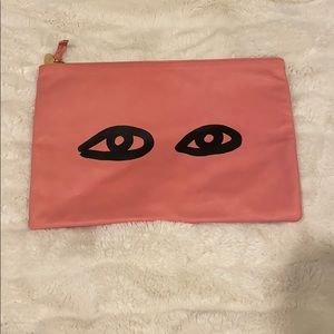 Clare V Pink Leather Clutch